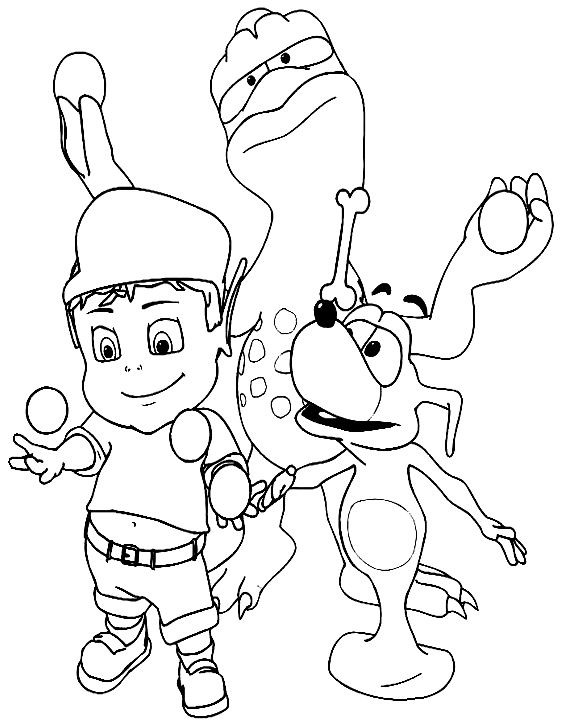 coloriage abidou jongle